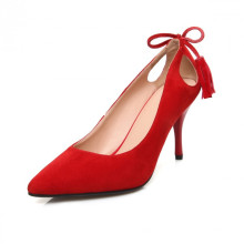 haute qualité sexy haut talon dames rouge pompe chaussures femmes femme